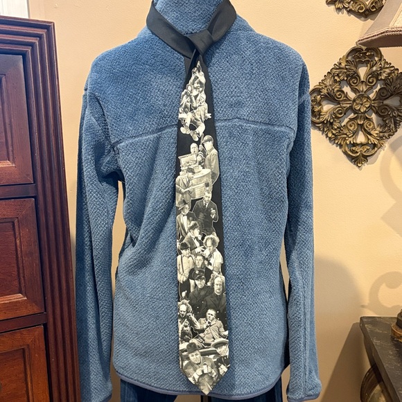 RALPH MARLIN, Three Stooges-antics black and white tie - Picture 4 of 12